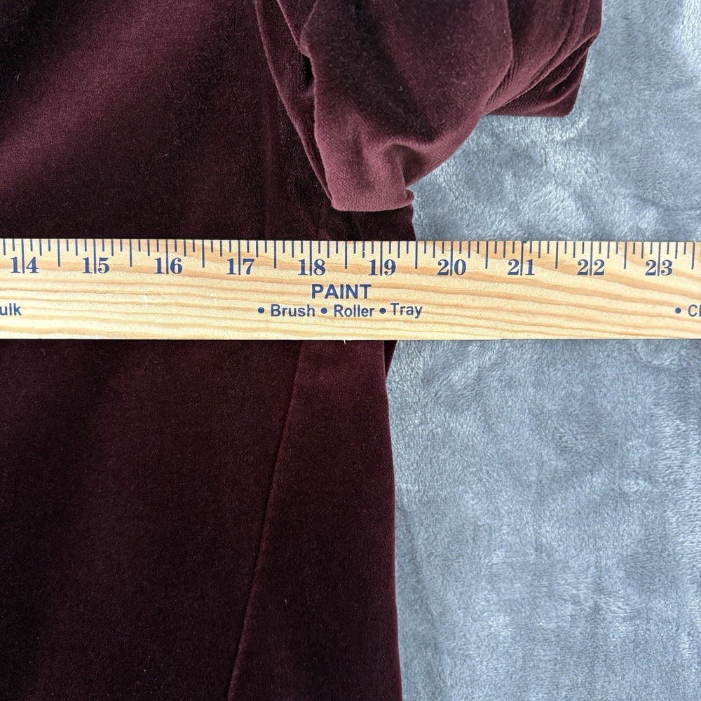 Vintage GAP Blazer Women M Velvet Burgandy/Maroon‎ Classic Y2K Evening Office - Picture 9 of 11